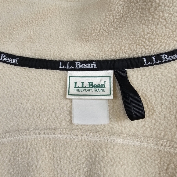L.L. Bean Vintage Cinch Waist Cream Fleece Vest - Picture 9 of 9